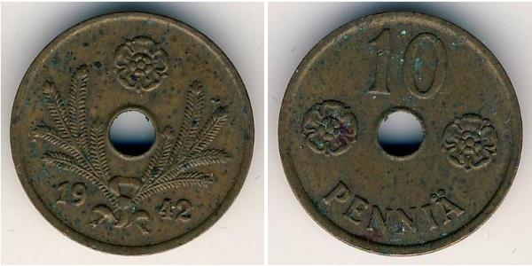 10 Penny Finland (1917 - ) Bronze 