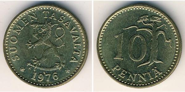 10 Penny Finland (1917 - ) Bronze/Aluminium 