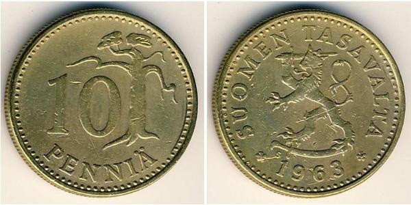 10 Penny Finlande (1917 - ) Bronze/Aluminium 