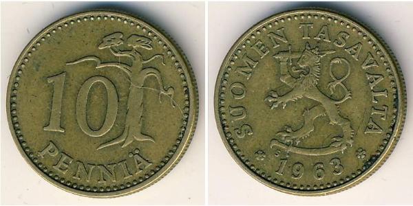 10 Penny Finlande (1917 - ) Bronze/Aluminium 