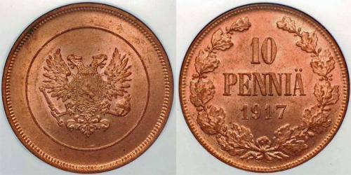 10 Penny Finlandia (1917 - ) Cobre 