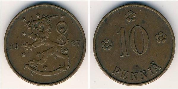 10 Penny Finlandia (1917 - ) Cobre 