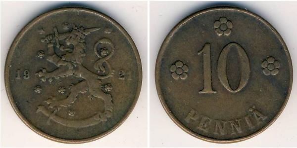 10 Penny Finland (1917 - ) Copper 