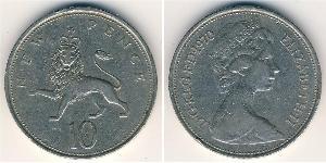 10 Penny Feriind Kiningrik (1922-) Cuivre/Nickel Elizabeth II (1926-2022)