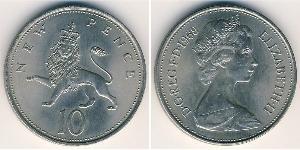 10 Penny Feriind Kiningrik (1922-) Cuivre/Nickel Elizabeth II (1926-2022)