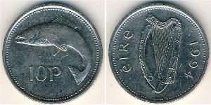 10 Penny Irland (1922 - ) Kupfer/Nickel 