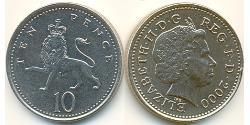 10 Penny Vereinigtes Königreich (1922-) Kupfer/Nickel Elizabeth II (1926-2022)