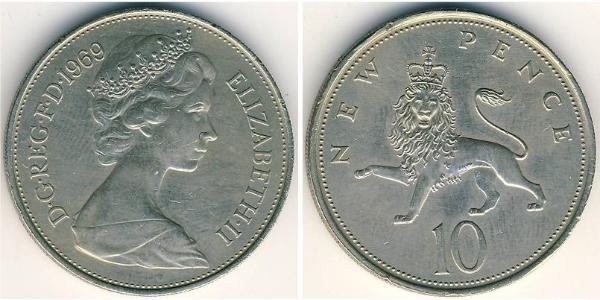 10 Penny Vereinigtes Königreich (1922-) Kupfer/Nickel Elizabeth II (1926-2022)