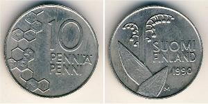 10 Penny Finlandia (1917 - ) Níquel/Cobre 
