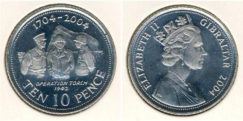 10 Penny Gibraltar Níquel/Cobre 