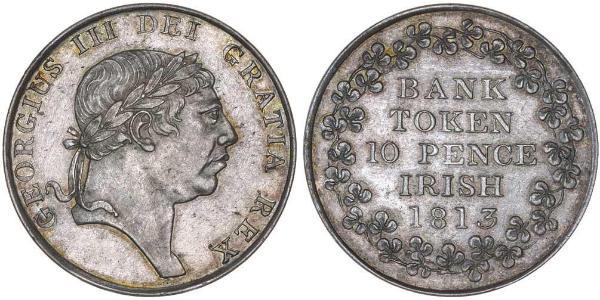 10 Penny Reino Unido de Gran Bretaña e Irlanda (1801-1922) Plata Jorge III (1738-1820)