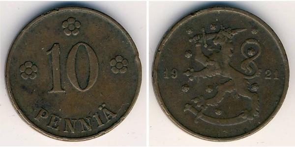 10 Penny Finlandia (1917 - ) Rame 