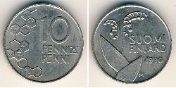 10 Penny Finlandia (1917 - ) Rame/Nichel 