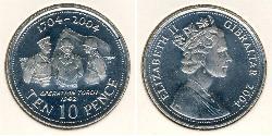 10 Penny Gibilterra Rame/Nichel 