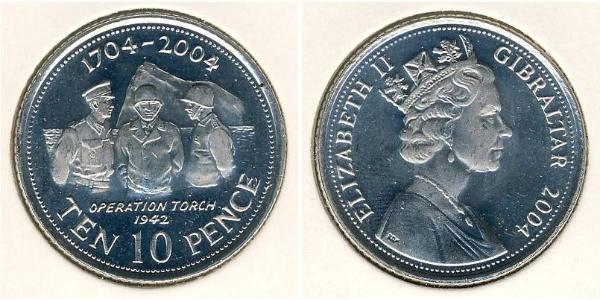 10 Penny Gibilterra Rame/Nichel 