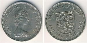 10 Penny Isola di Jersey Rame/Nichel 