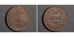 10 Penny 芬兰大公国 (1809 - 1917)  亚历山大二世 (俄国) (1818-1881)