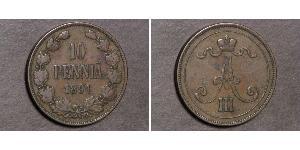 10 Penny 芬兰大公国 (1809 - 1917)  亚历山大三世 (俄国) (1845 -1894)