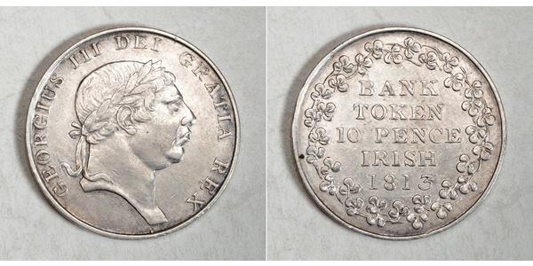 10 Penny 大不列颠及爱尔兰联合王国 (1801 - 1922) 銀 喬治三世 (1738-1820)