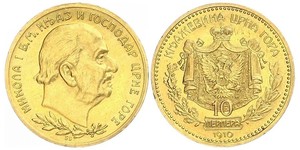 10 Perper  Montenegro Gold Nikola (Montenegro)