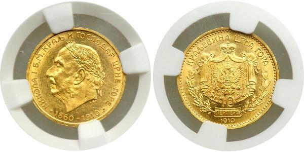 10 Perper  Montenegro Gold Nicholas I of Montenegro