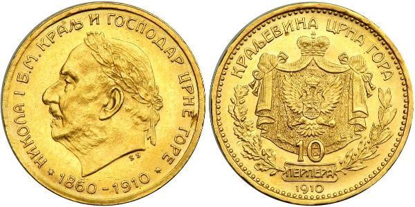 10 Perper  Montenegro 金 尼古拉一世 (蒙特內哥羅)