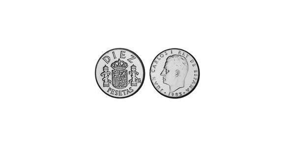 10 Peseta Reino de España (1976 - ) Kupfer/Nickel Juan Carlos I (1938 - )