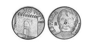 10 Peseta Reino de España (1976 - ) Níquel/Cobre Séneca (4 BC – AD 65)
