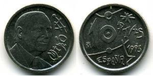 10 Peseta Reino de España (1976 - ) Níquel/Cobre 