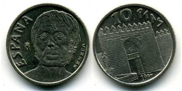 10 Peseta 西班牙 銅/镍 塞內卡