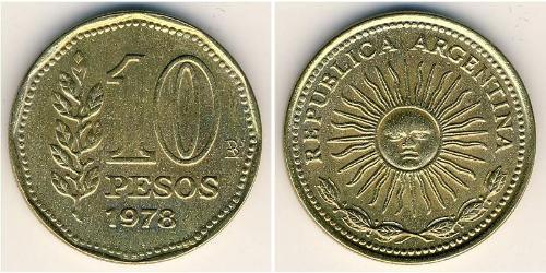 10 Peso Argentina (1861 - ) Alluminio/Bronzo 