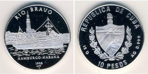 10 Peso Cuba Argent 