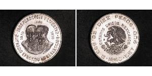 10 Peso Mexique (1867 - ) Argent Miguel Hidalgo