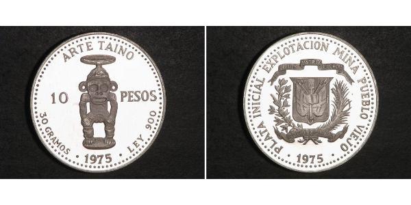 10 Peso République dominicaine Argent 