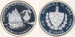 10 Peso Cuba Argento 