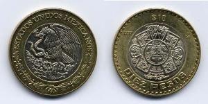 10 Peso Messico (1867 - ) Bimetal 