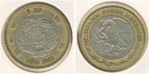 10 Peso México (1867 - ) Bimetal 