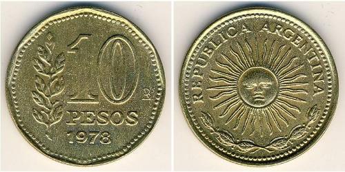 10 Peso Argentine Republic (1861 - ) Bronze/Aluminium 