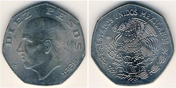 10 Peso Mexique (1867 - ) Cuivre/Nickel 