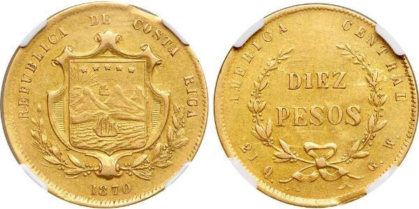 10 Peso Costa Rica Gold 