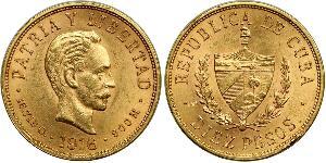 10 Peso Kuba Gold Jose Julian Marti Perez (1853 - 1895) 