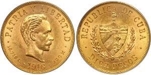 10 Peso Kuba Gold Jose Julian Marti Perez (1853 - 1895) 