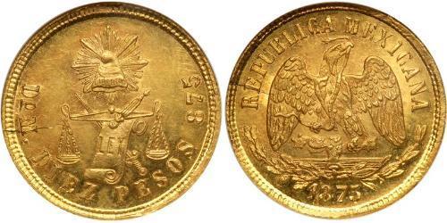 10 Peso United Mexican States (1867 - ) Gold 