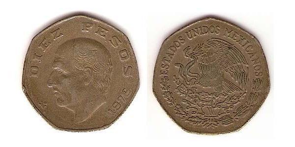 10 Peso México (1867 - ) Níquel/Cobre 