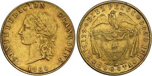 10 Peso Confédération grenadine (1858 - 1863) Or 