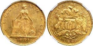 10 Peso Chile Oro 
