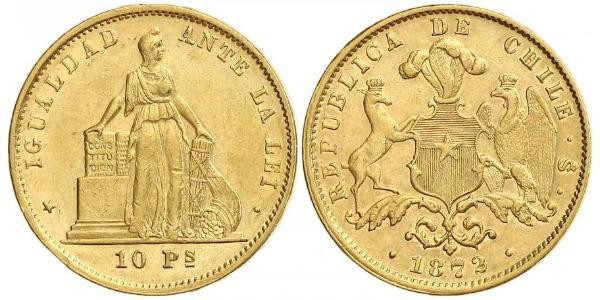 10 Peso Chile Oro 