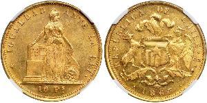 10 Peso Cile Oro 