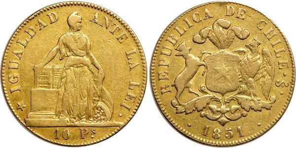 10 Peso Cile Oro 