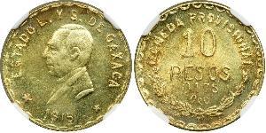 10 Peso Messico (1867 - ) Oro Benito Juárez